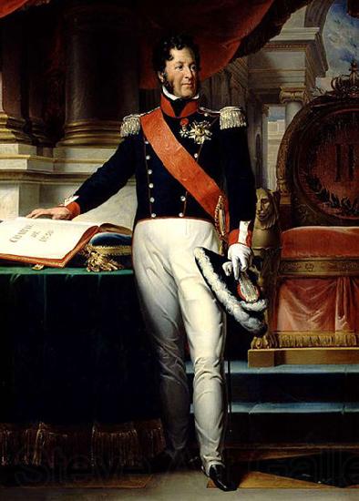 Francois Pascal Simon Gerard Louis-Philippe Ier, roi des Francais, prete serment sur la Charte Norge oil painting art